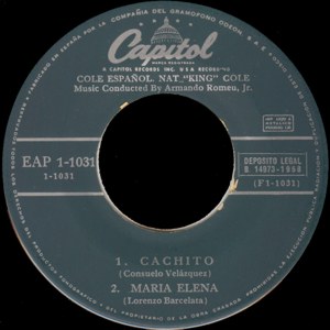 Nat King Cole - Capitol&nbsp;EAP 1-1031