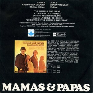 Mama�s And The Papa�s, The - ABC Records&nbsp;SG-0019