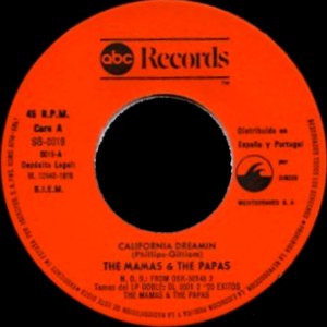 Mama�s And The Papa�s, The - ABC Records&nbsp;SG-0019